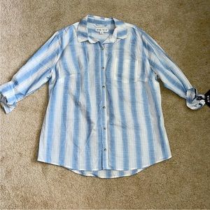 Blue and white shirt